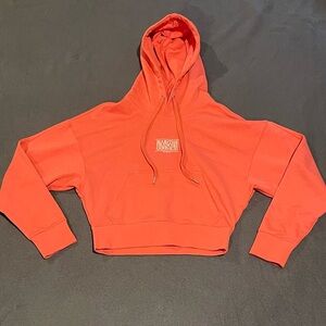 Marithe & Francois Girbaud cropped hoodie women’s size small EUC coral